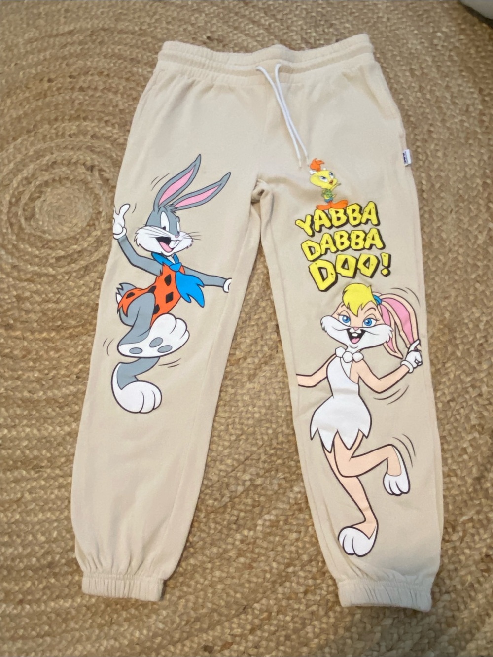 Warner Bros. Beige Cartoon Graphic Sweats Bugs Bunny & Lola Bunny